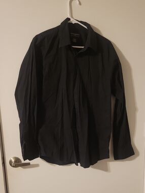 Steve & Barry's Black Long-Sleeve Dress Shirt